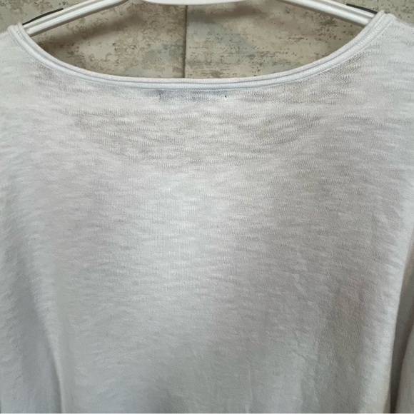 Vince. Womens Long Sleeve Drop Shoulder Top White Blue Fade Boho Beach - Picture 14 of 15